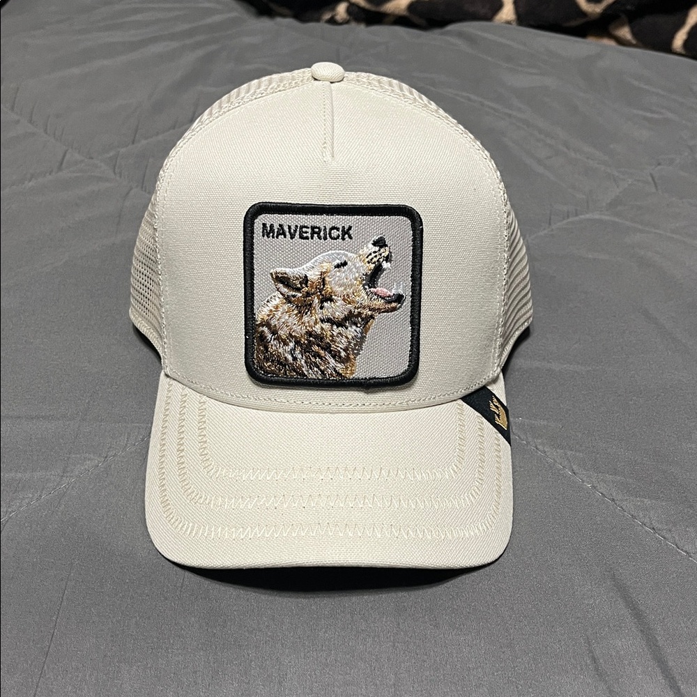 Cream Colored “Howling in Harmony” Goorin Bros Trucker